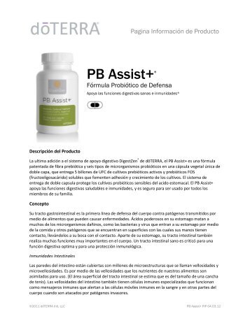 PB Assist+ Product Information Page Español - dōTERRA Tools