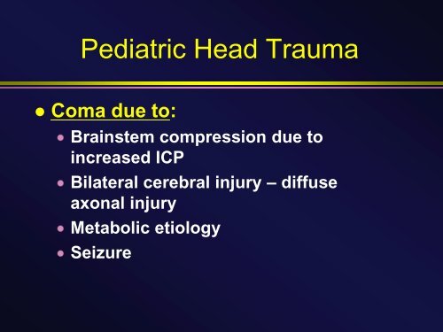Head injury in children: From Lumps and Bumps to Bolts