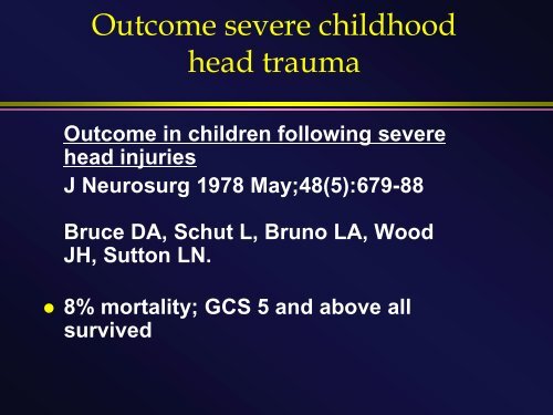 Head injury in children: From Lumps and Bumps to Bolts