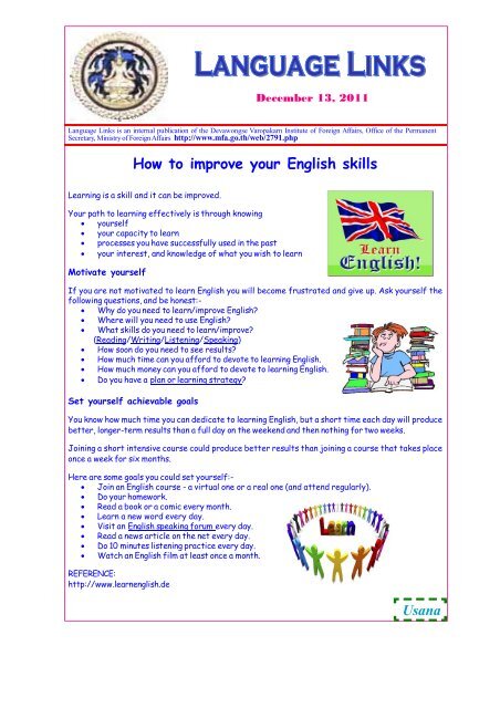 How to improve your English skills Usana