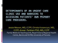 determinants of an urgent care clinic use and barriers to accessing ...