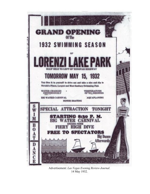 Lorenzi Park Twin Lakes, Lorenzi Lake Resort ... - City of Las Vegas