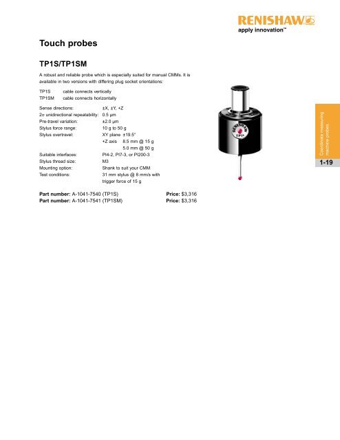 Renishaw product catalog issue 18 - Inspec Inc