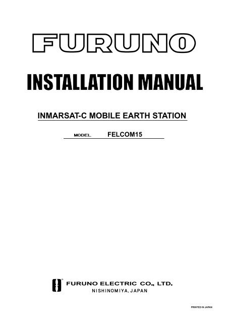 INMARSAT-C MOBILE EARTH STATION - Yachtronics