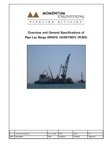 Pipe Lay Barge ISRAFIL HUSEYNOV Specifications - Momentum ...