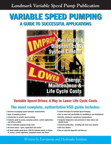 VARIABLE SPEED PUMPING - the Hydraulic Institute