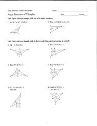 Angle Bisectors of Triangles I Date