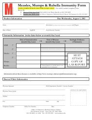 Measles, Mumps & Rubella Immunity Form - Manhattan School of ...