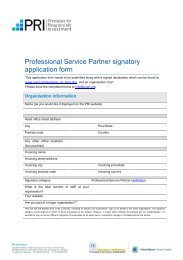 Professional Service Partner signatory application form