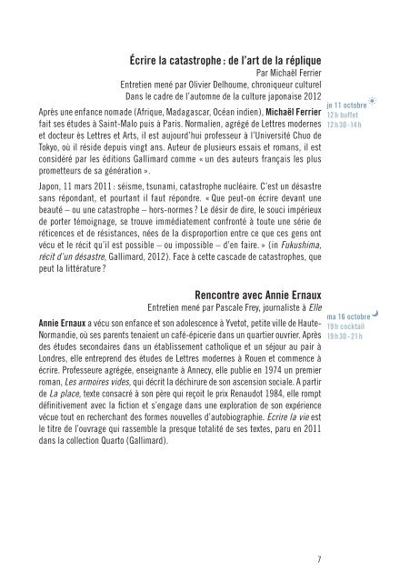 PDF "Automne/Hiver" - Societe de Lecture Geneve