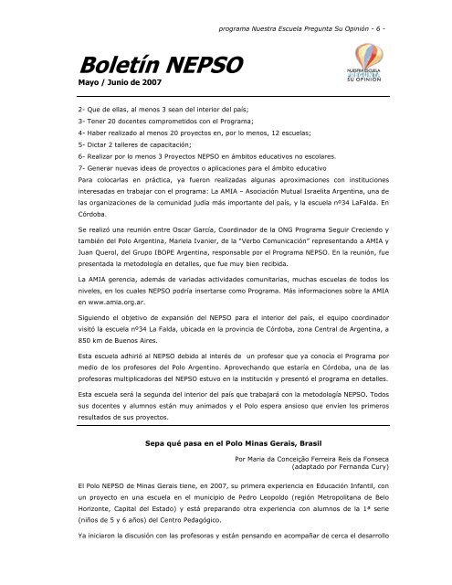BoletÃ­n NEPSO - Instituto Paulo Montenegro