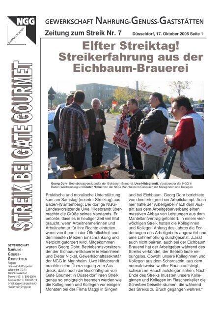 Zeitung Zum Streik Nr 7 Streik Bei Gate Gourmet