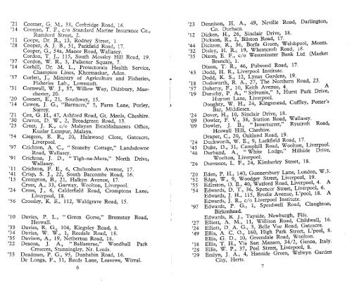 MEMBERS'LIST 1958 - Liobians.org