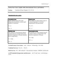 Section Four: Gases, Liquids, Solids ... - Moorpark College