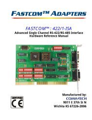 FASTCOMâ¢: 422/1-ISA HARDWARE MANUAL - Commtech ...