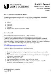 Understanding Specific learning Difficulty (SpLD) (pdf, 537 kb)