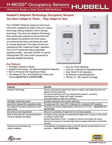 H-MOSS® Occupancy Sensors