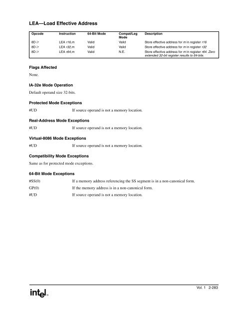 IntelÂ® Extended Memory 64 Technology Software Developer's Guide