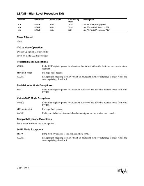 IntelÂ® Extended Memory 64 Technology Software Developer's Guide