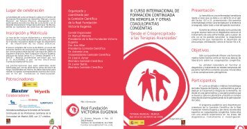 III CURSO INTERNACIONAL DE FORMACIÃN ... - Hemofilia