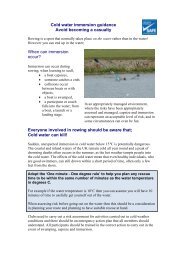 Cold water immersion guidance - British Rowing