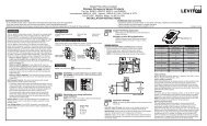 Single Pole (One Location) Wireless Occupancy ... - Leviton.com