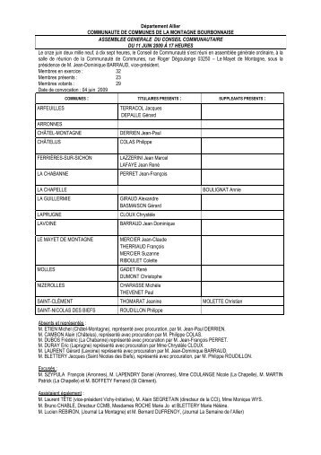 DÃ©partement Allier COMMUNAUTE DE COMMUNES DE LA ...