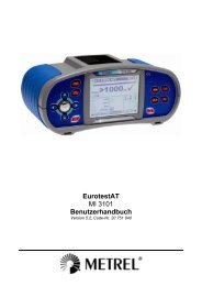 EurotestAT MI 3101 Benutzerhandbuch - Metrel