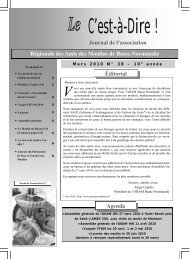 Agenda Éditorial Journal de l'association Régionale des ... - FFAM