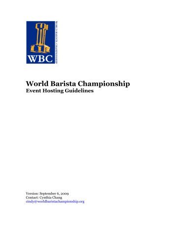 WBC Event Hosting Guidelines.pdf - World Barista Championship
