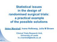 Statistical issues in the design of randomised surgical trials