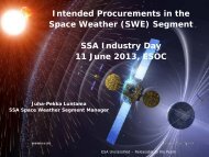 SSA/SWE Workplan 2013 - emits - ESA