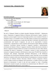 Curriculum Vitae â Alessandra Fanni - UniversitÃ  degli studi di ...