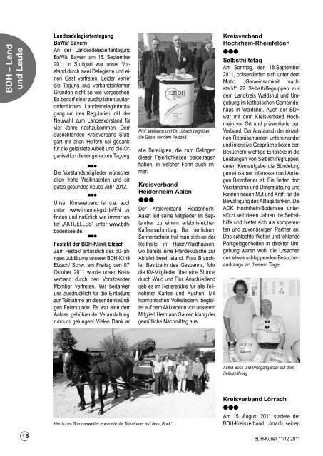 Ausgabe 11/12 2011 - BDH Bundesverband Rehabilitation