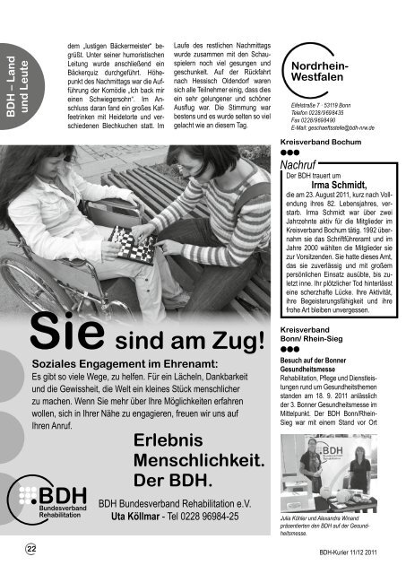 Ausgabe 11/12 2011 - BDH Bundesverband Rehabilitation