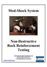 Mod-Shock System Non-Destructive Rock Reinforcement Testing