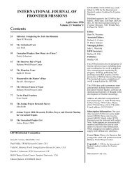 Contents - International Journal of Frontier Missions