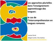 Les approches plurielles dans l'enseignement-apprentissage des