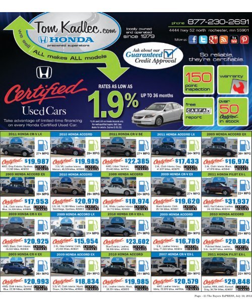 Over 100 Certified Used Vehicles to Choose From - Car Buyers ...