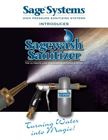 Sagewash Sanitizer brochure - Sage Systems