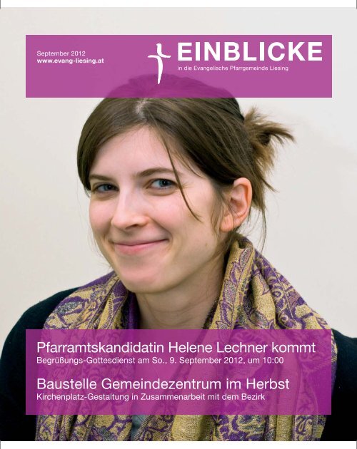 Pfarramtskandidatin Helene Lechner kommt Baustelle ...