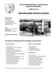Betriebsstelle Eichamt Aachen - Landesbetrieb Mess