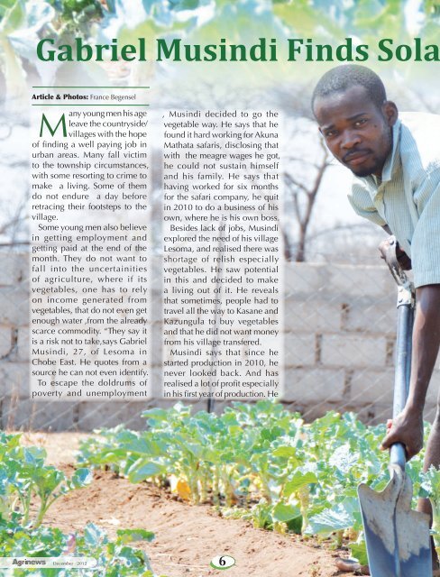 Agrinews December 2012 - Ministry of Agriculture