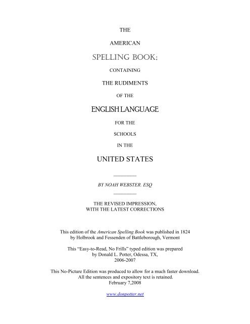 The scientific spelling book; containing the principles of English  orthography and pronunciation