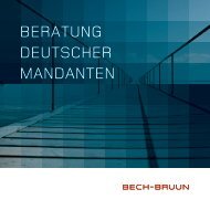 BERATUNG DEUTSCHER MANDANTEN - Bech-Bruun