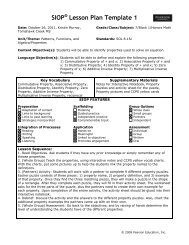 SIOPÂ® Lesson Plan Template 1 - ACT-ESL