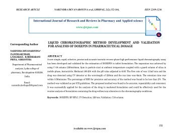 Liquid-Chromatographic-Method-Development-And-Validation-For-Analysis-Of-Doxepin-In-Pharmaceutical-Dosage