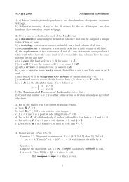 MATH 2000 Assignment 4 Solutions 1. a) List of tautologies and ...