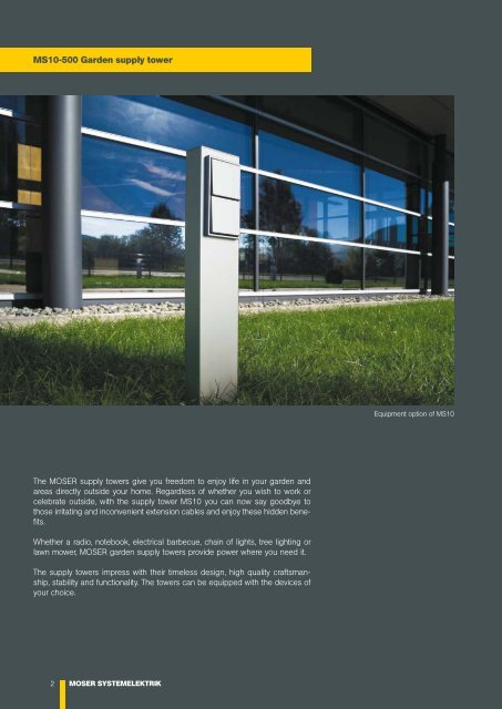 Brochure Garden columns - Moser Systemelektrik
