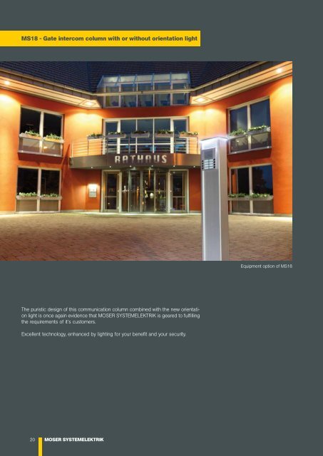 Brochure Garden columns - Moser Systemelektrik